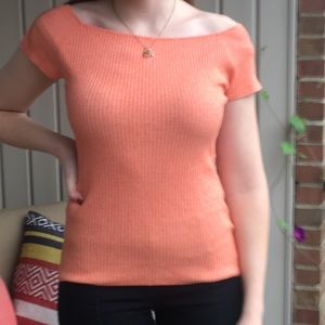 Ribbed Short Sleeve Sweater